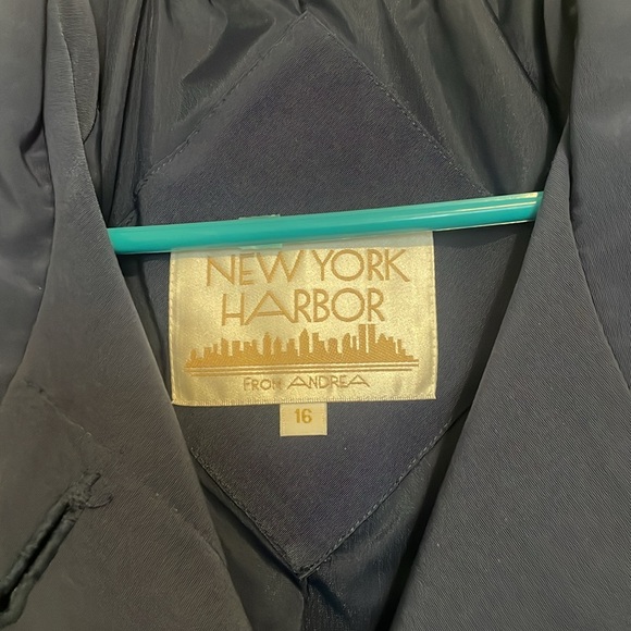 New York Harbor From Andrea | Navy Trench Coat - Picture 3 of 5